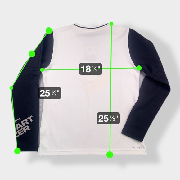 Nike‎ Dri-FIT Women's Zip-Neck Long Sleeve Training Top White Navy NWT - Picture 3 of 12